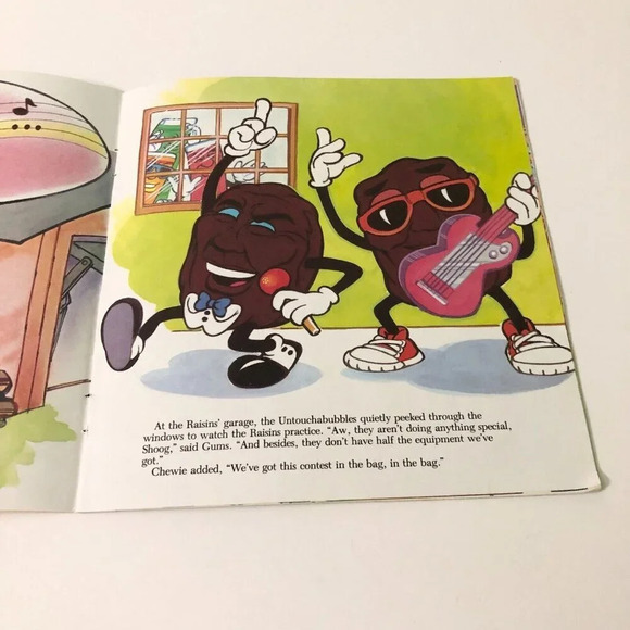Vtg 1988 The California Raisins Raisins  In Motion A Flashback Book Paperback - Picture 11 of 16